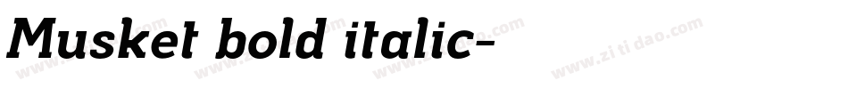 Musket bold italic字体转换